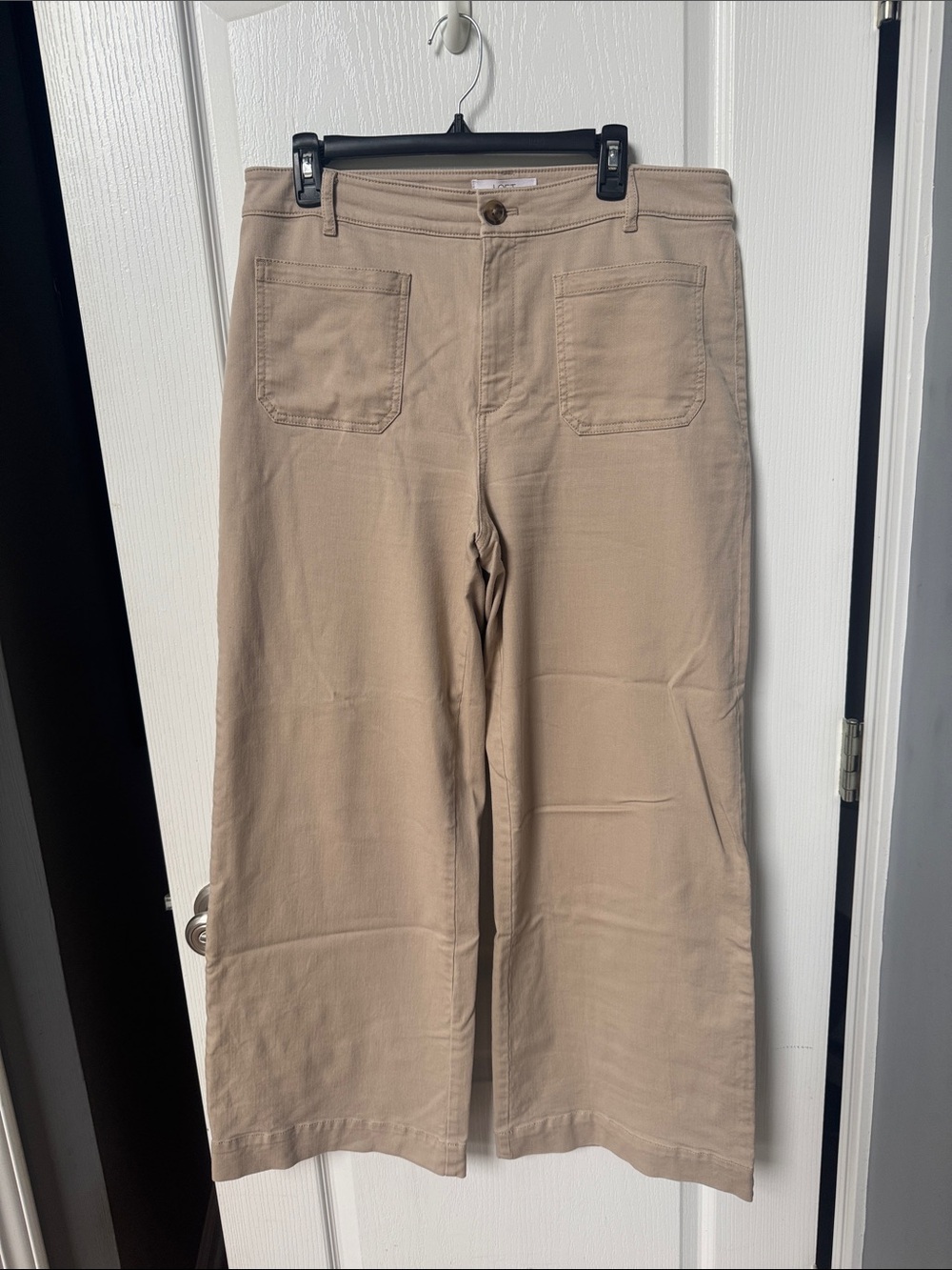 LOFT Tan Palmer Wide-Leg Pants